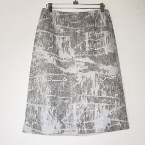 Vintage Leather Snake Print Knee Length Pencil Skirt 6